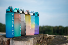 Afbeelding in Gallery-weergave laden, Motiverende waterfles met fruitfilter / Proteïne shaker Blue skies
