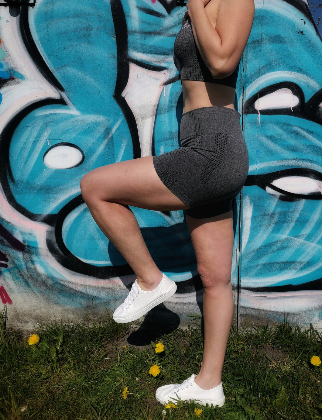 Highwaist shorts Ultimate grey