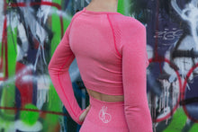 Afbeelding in Gallery-weergave laden, Crop top long sleeve Sunset Coral (zalm)
